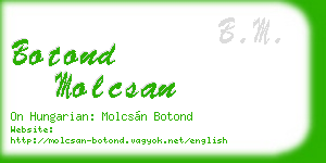 botond molcsan business card