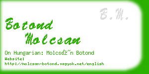 botond molcsan business card